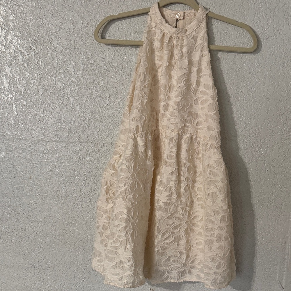 Zara Cream Floral Lace Kids Dress